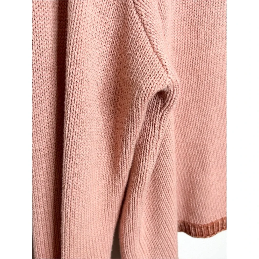 Vintage Coldwater Creek Women's Pink Chenille Collared Knit‎ Sweater XL